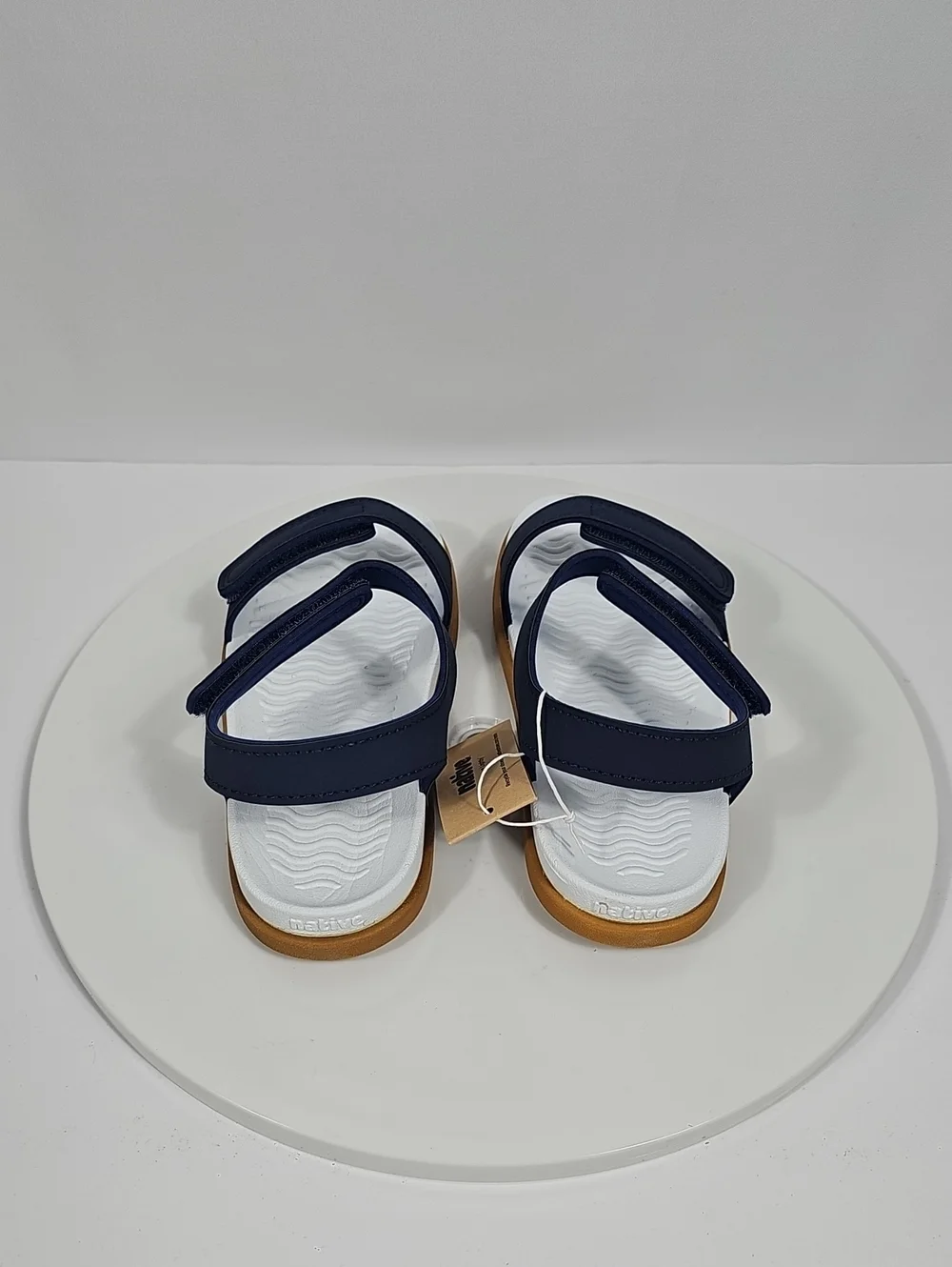 Native Charley Sandals C11 Regatta Blue Hook & Loop EVA NIB Beach Outdoor Travel